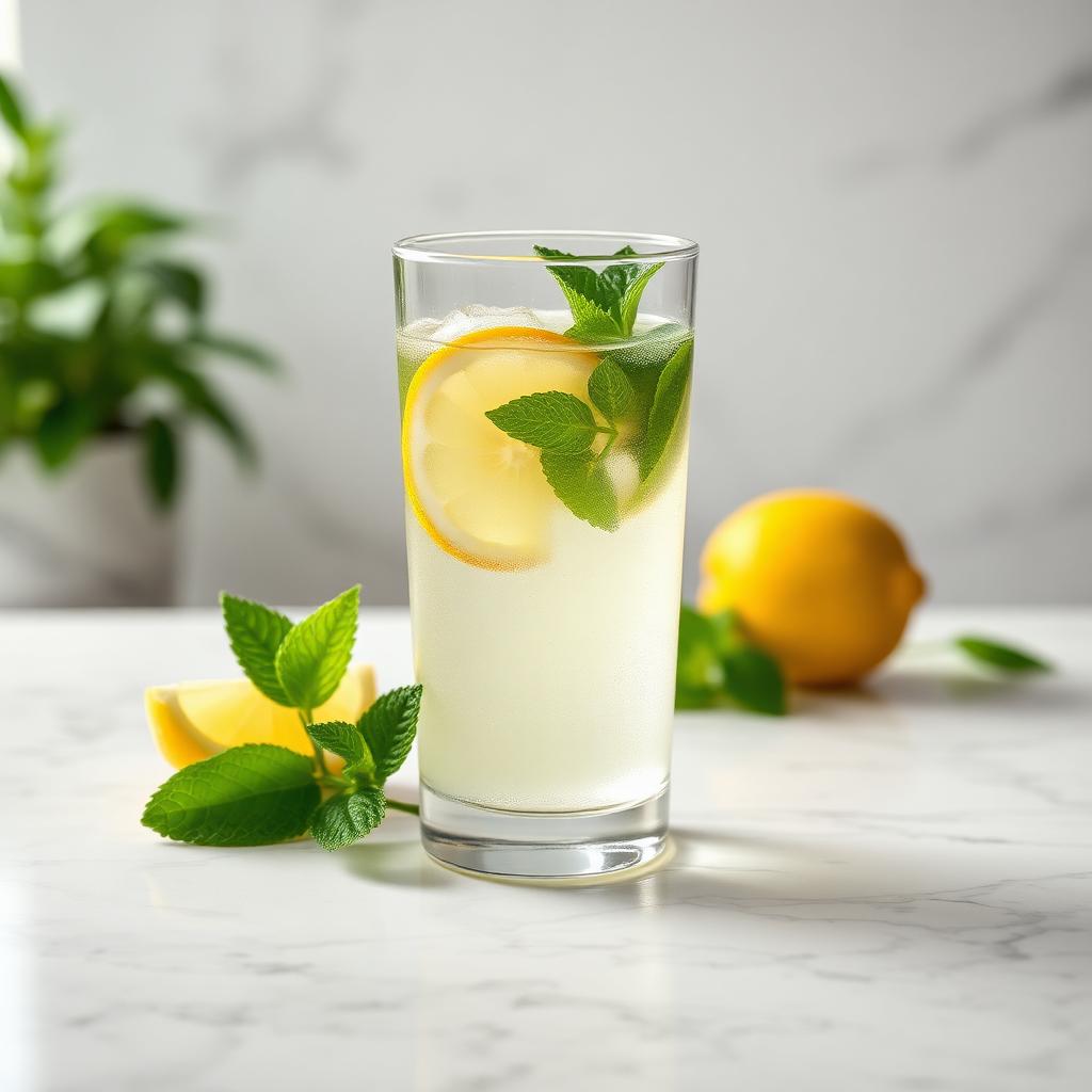 Hydrate with lemon and mint